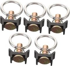 Uonlytech 5Pcs Track Ring Fitting Durable Single Tie Down Connector for Secure Mounting Easy Installation Resistant Steel for Sound Equipment and Lighting Setup
