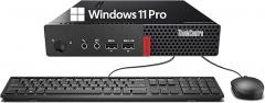 Lenovo ThinkCentre M710q Tiny Mini PC Desktop Computer, Quad-Core i5-7500T, 8GB RAM, 256GB SSD, Keyboard and Mouse, WiFi, BT, DisplayPort, Windows 11 Pro (Renewed)