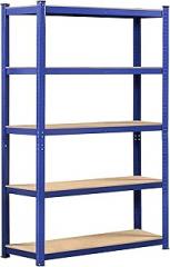 Yaheetech Storage Shelves, 5 Tier Heavy Duty Adjustable Metal Shelving Unit, Industrial Utility Rack for Garage Warehouse Pantry Closet (35.5 W× 12 D × 71 H Inches, Blue)