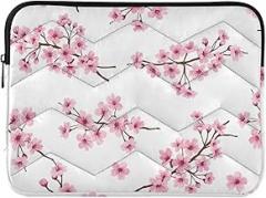 Laptop Sleeves Cherry Blossom Branches White Shockproof Protective Notebook Cases Portable Electronic Device Cover, 15-15.6 Inch