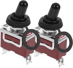 2pcs Toggle Position for Car Dashboard Electronics and Versatile Dpdt Protective Cap for Automotive and Use