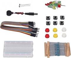 Electronics Kit Starter Fun Assortment Development Component with 400 Hole Breadboard for R3