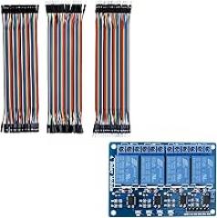 ELEGOO 120pcs Multicolored Dupont Wire & ELEGOO 4 Channel DC 5V Relay Module