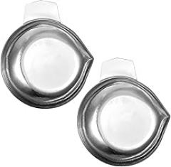 2Pcs Electronic Scale Tray, Mini Counter Scale Stainless Steel Metal Weigh Boats for Weighing Dishes Measuring Pans for Jewelry Liquid Lab Supplies