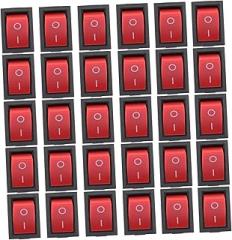 35pcs Boat Rocker On/Off Switch KCD1-101 2 Pin 250VAC/6A Snap-in Toggle Switch for Water Dispenser and Electronics