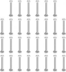 M3 x 30mm 304 Stainless Steel Hex Head Screw, Nut Kit, Flat Washers and Locking, Full Thread, Home Electronics, 30 Sets