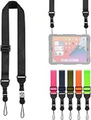 Adjustable Shoulder Strap, Nylon Camera Strap, Comfortable Neck Strap for iPad, Cellphone Tablet, Camera, Laptop, Binocular, Luggage Bag (Black Universal Lanyard)