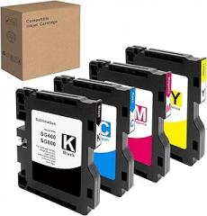 SG400 SG800 Sublimation Ink Cartridge Compatible with Sawgrass Virtuoso SG400 SG800 Printer 4Pack（Black Cyan Magenta Yellow）
