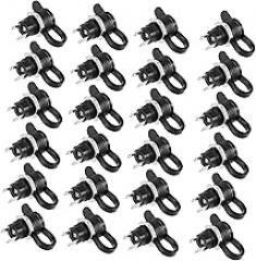 24Pcs Threaded Power with Covers for Female Panel Mounting Durable and Compatible with Dc Power Plugs for Various Electronic