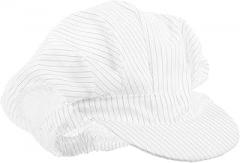 Anti-Static Cap for Electronics and Food Industry, Breathable White Protective Working Hat for Cleanrooms, Dust-Resistant Industrial Safety Headwear