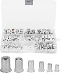 165pcs Aluminum Rivet Nut Kit | M3 / M4 / M5 / M6 / M8 / M10 Sizes | High - Strength Threaded Insert Nuts for Automotive/Electronics/Furniture | Includes Sturdy Storage Case