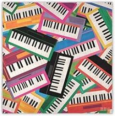 Color Cartoon Electronic Keyboard Instrument Square silk head hair scarf shawls fashion silk scarf for women hair wrap sleeping for evening bufanda para mujer elegante