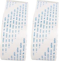 CHICIRIS PET Copper Printer Flat Data Cable, 2 Pack Flexible Tinned Copper Fast Transmission, High Temperature Proof, for Aerospace Electronics Instruments Phones Printers Data (30cm)