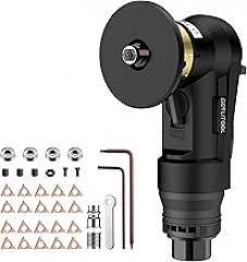 GETLITOOL Pneumatic Chamfering Tool, Mini Air Chamfer Tool Kit with 12 C-Angle & 10 R-Angle Blades, 45 Degree 30000RPM Chamfering Tool with 1/4 Inch Air Inlet for Metal, Wood, PVC & Pipe Deburring