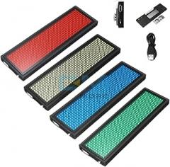 Rechargeable Blutouth Digital Led Badge DIY Programmable Scrolling Message Mini Name Tag 15 Display Languages Module New 2025 for Arrival High Reliable Electronic Component, Stable Performance