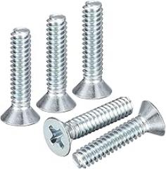 #4-40x1/2 Flat Head Machine Screws - 100PCS - Good for Electronics and Machinery - Carbon Steel Phillips Countersunk Micro Machine Screws Bolts- Zinc Plated