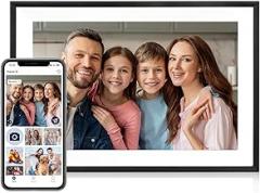 Digital Picture Frame, 10.1 Inch Picture Frame with 1280*800 HD IPS Touch Screen, Smart Digital Photo Frame Built-in 32GB Memory, Auto-Rotate Easy Setup to Share Photos or Videos via AiMOR APP (Black)