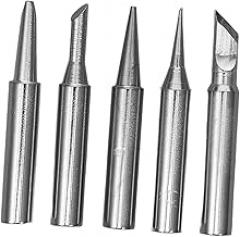 CHILDWEET 5pcs Soldering Tips Kit Versatile Replacement Tips for Electric Soldering Iron Heat Transfer Material for Electronics Repair and Crafting