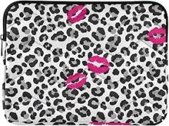 Black Gray Leopard Spots White Laptop Case Computer Cases for Laptopses Portable Electronic Device Cover Medium
