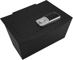 Center Console Gun Safe Vault - WASAI Vehicle Safe Vault Compatible with Dodge Ram 1500/2500/3500 2009-2018, Anti-Theft High Security Armrest Lock Box with Electronic Keypad Lock.