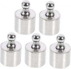 STOBAZA 5pcs Calibration Steel Weights for Digital Scales Precision Chrome Weights for Experiment Calibration and Electronic Balance Use
