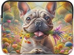 Bulldog Blossoms Gold Laptop Cases 14 Inch Laptop Bag Portable Electronic Device Cover