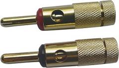Audio2000'S Black & Red Banana Plug Electronics Cable Connector, (ACC3119-P)