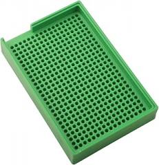 Anti-Static PP Screw Holder Tray with Slotted Design, 160/273/459 Holes for .0–4.0 mm Screws, Hardware Organizer for Electronics Repair & Workshop Use, Green, 140×90×24 mm(M1.5-2.0)