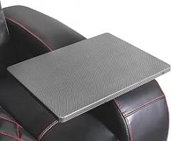 Tray Table Rotating Carbon Fiber Armrest for Valencia Theater Seating, Compact Side Tray for Snacks, Drinks and Electronics, Easy-Attach Design