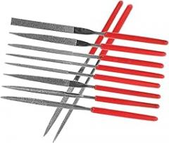 Uonlytech 10pcs Mini Diamond Needle File Set Durable Titanium Coated Riffler Files for Jewelry Metal Glass Stone Precise Shaping and Smoothing Tools for Crafts and Hobbies