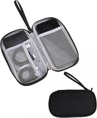 Electronic Organizer, Travel Essentials Case, Portable Small Cable Organizer Bag, Tech organizer as Travel Accessories Storage Bag for Cable, Phone, Flash drive, SD Card, (Black)