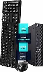 Dell Optiplex 3070 Mini PC | Windows 11 Pro | Intel i5-9500 | 8GB RAM + 250GB SSD | 5G WiFi + BT | Keyboard + Mouse | Micro Desktop Computer (Renewed)