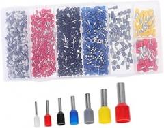 1200Pcs Wire Ferrule Crimping Terminals Cold Pressed Sleeve Tube Connectors with Case for Efficient Wiring Electronics Automotive and Household Applications