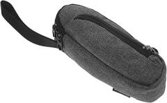 1pc Multifunctional Remote Control Storage Bag Compact Electronic Pointer Case for Office Home Use Gray Organizer Extra Pocket for Accessories