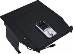 Center Console Gun Safe Vault - WASAI Vehicle Safe Vault Compatible with Ford F150 2021-2024, Anti-Theft High Security Armrest Lock Box with Electronic Keypad Lock.