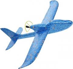 Chargeable Hand Thrown Whirly Airplane for Lightweight Electric Aircraft with Bright Colors Safe Flexible Material for Boys and Outdoor Play