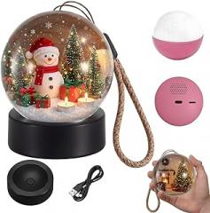 Valentine's Day Memory Orb - Personalized 3D Crystal Ball Video Player with Uploadable Videos & Photos, Electronic Memory Sphere for Xmas Gifts, Home Decor (Pink)