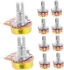 10pcs Replacement Potentiometer for Electric Guitar Volume Control Precision Resistors for DIY Audio Electronic Accessories High Durability Versatile Compatibility