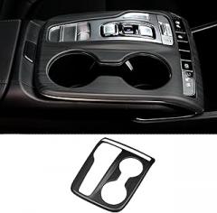 Center Console Gear Shift Panel Frame Cover Trim Car Gear Shift Knob Console Panel Trims Cup Holder Frame Cover Compatible with 2022-2025 Hyundai Tucson (Electronic Shifter Only) -Wood