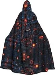 Floating feathers Halloween adult hooded cape, suitable for Halloween, role playing, masquerade, theme party, carnival