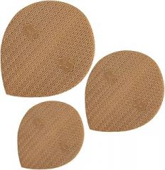 Milisten Non-Slip Shoe Heel Repair Pads 3pcs Set Anti-wear Sole Protectors Beige Half-Moon Shape for Athletic and Dress Shoes Heel Cushion Accessories