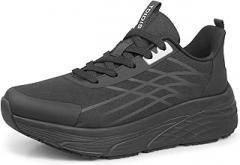 TDIDIS Black Non Slip Work Shoes for Women, Comfortable & Water Resistant Food Service Chef Thick Sneakers for Kitchen Restaurant Service - Zapatos Trabajo