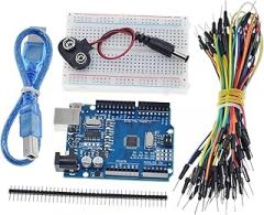 Starter Kit for Arduoino R3-Bundle of 5 Items: R3 Breadboard Jumper Wires Usab Cable and 9V Bettery Connector New 2025 Arrival High Reliable Electronic Component, Precision, Stable Performance