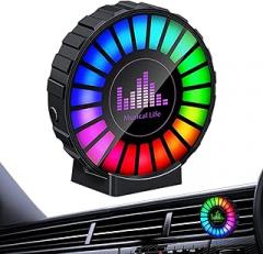 RGB Sound Control Fragrance Light LED Music Rhythm Ambient Lights Clip-on Air Vent Freshener Pickup Lamp Universal Interior Accessories for Car Home Party