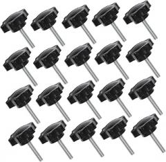 20Pcs Clamping Knob Star Knob Screws Handle Tightening Accessory for Furniture Electronics Mechanical Equipment
