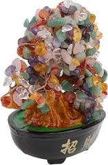 1Pc Natural Fortune Tree Desktop Adornment Resin Money Tree Photography Prop for Home Office Present Decoration Beautiful Design