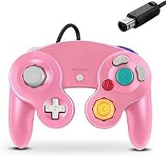 FIOTOK Gamecube Controller, Classic Wired Controller for Wii Nintendo Gamecube (Pink)