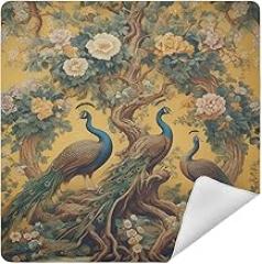 Fantasy Tree with Peacocks Blooming Flowers Camera Protective Wrap, Anti-scratch Lens Protector Wrapper, Magic Self-Adhesive Cloth for Cameras/DSLR/Laptop/Electronic Accessories, S