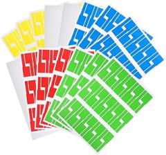 20sheets Self-Adhesive Wire Label Stickers for Cord Organizing Electronic Cable Identifier Labels Identification Cord Tags for Home Office School