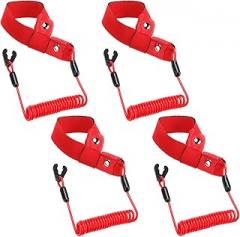 Kill Switch Lanyard, Kill Safety Lanyard, Start Stop Lanyard, Fits for Yamaha Jet Ski WaveRunner WaveVenture WaveRaider WaveJammer WaveBlaster FX140, Replacement of EW2-68348-00-00 (4)